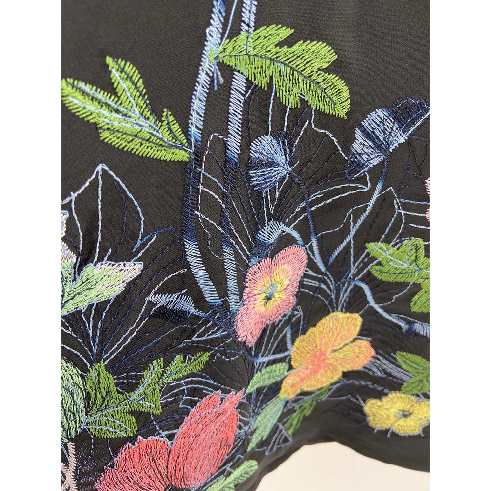 Foxie dox Embroidered Dress Sz 10 Mini Blk - Picture 5 of 5